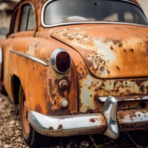 ein altes verrostetes Auto